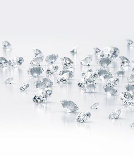 Canadiske diamanter liggende på en flate