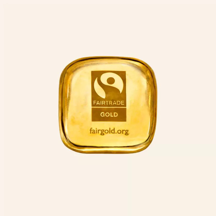 Gullbar, fairtrade gull logo stemplet på 