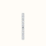 Evighetsring, rekkering, Sevendal diamanter 1,20 carat 2,2 mm bred, hvitt gull, rett forfra